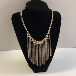 Gold tone embellished necklace